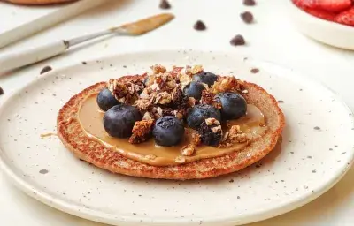 Pancakes de avena y Nesquik Pancakes de avena y Nesquik
