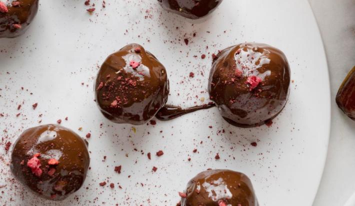 Frutos rojos con chocolate